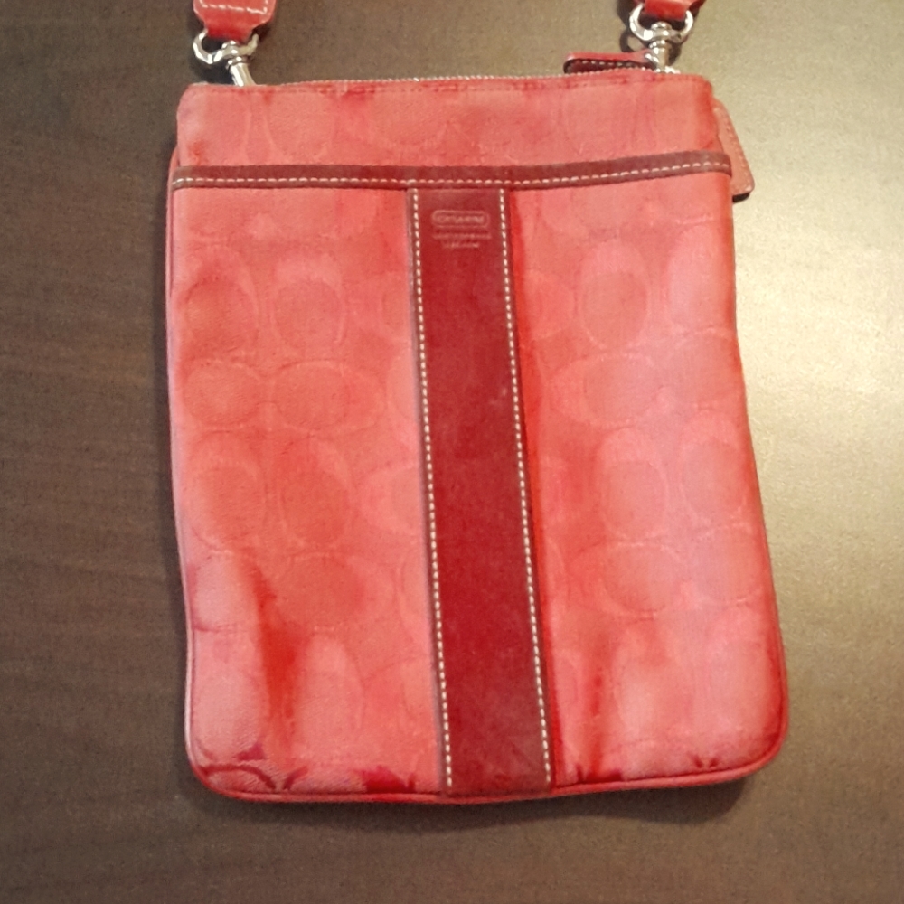Red Authentic coach crossbody